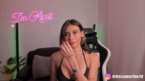 Snapshot of abril_w18 chatting on February 2025 02:36:02 AM My name is Alexa. Please say hello I like to chat with you. If you have requests please use tip online show from February 2025 02:36:02 AM