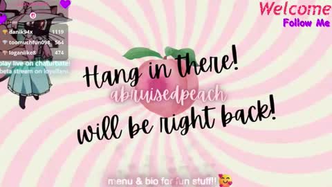 Snapshot of abruisedpeach chatting on December 2025 05:02:02 AM Peach online show from December 2025 05:02:02 AM