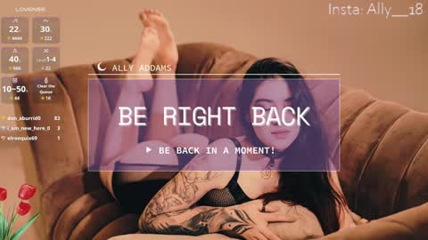 Snapshot of ally_addams chatting on February 2025 06:36:01 AM Ally online show from February 2025 06:36:01 AM