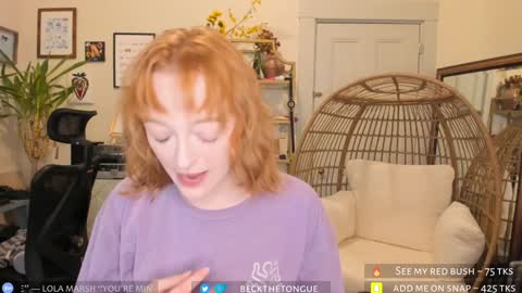 Snapshot of beckthetongue chatting on January 2025 10:41:02 PM Beck the tongue online show from January 2025 10:41:02 PM