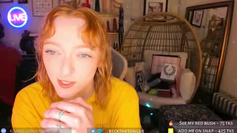 Snapshot of beckthetongue chatting on October 2025 04:33:01 AM Beck the tongue online show from October 2025 04:33:01 AM