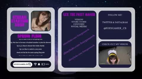 Snapshot of foxy_gamer chatting on May 2026 01:23:02 AM Lex Vive foxygamer cb online show from May 2026 01:23:02 AM