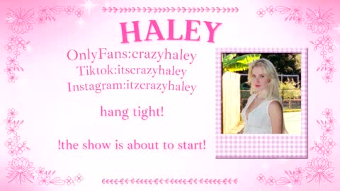 Snapshot of haleycrazy chatting on January 2026 06:31:01 PM Haley online show from January 2026 06:31:01 PM