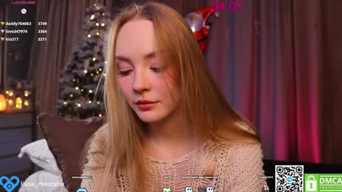 Snapshot of lissa_meooow chatting on January 2025 09:43:02 AM your Liza again. Next stream Dec. 1 at 2 or 3 GMT online show from January 2025 09:43:02 AM