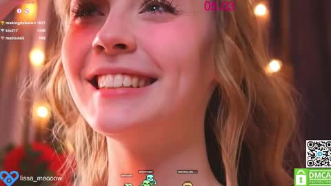 Snapshot of lissa_meooow chatting on March 2025 10:00:02 AM your Liza again. Next stream Dec. 1 at 2 or 3 GMT online show from March 2025 10:00:02 AM
