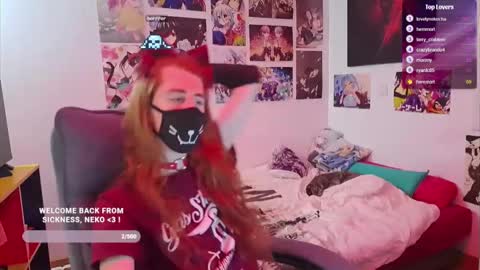 Snapshot of neko_nyaaa chatting on January 2026 02:21:02 PM Neko online show from January 2026 02:21:02 PM