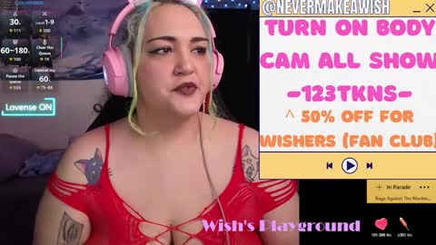 Snapshot of nevermakeawish chatting on March 2026 04:02:02 PM Wishs Playground online show from March 2026 04:02:02 PM