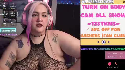 Snapshot of nevermakeawish chatting on July 2026 09:55:01 AM Wishs Playground online show from July 2026 09:55:01 AM