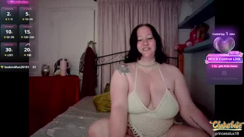 Snapshot of princesslux18 chatting on December 2024 08:06:02 PM Lux Alot Luxi online show from December 2024 08:06:02 PM