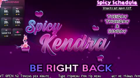 Snapshot of spicykendra chatting on January 2025 06:35:01 AM Kendra online show from January 2025 06:35:01 AM