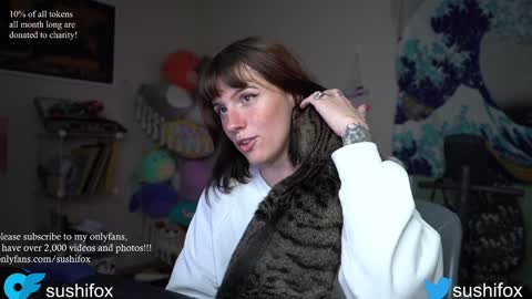 Snapshot of sushifox chatting on December 2024 01:18:01 AM online show from December 2024 01:18:01 AM