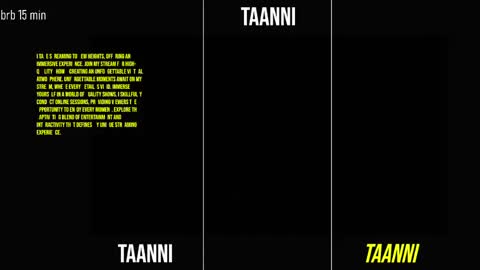 TAANNI online show from April 2026 09:39:33 PM