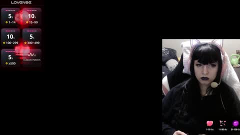 Snapshot of thenightqueen chatting on December 2024 05:16:02 AM A Goth Chick online show from December 2024 05:16:02 AM