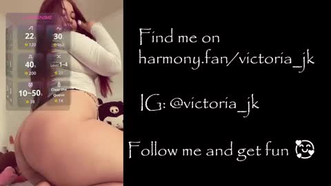 Snapshot of victoriajk chatting on September 2025 12:05:02 PM Victoria online show from September 2025 12:05:02 PM