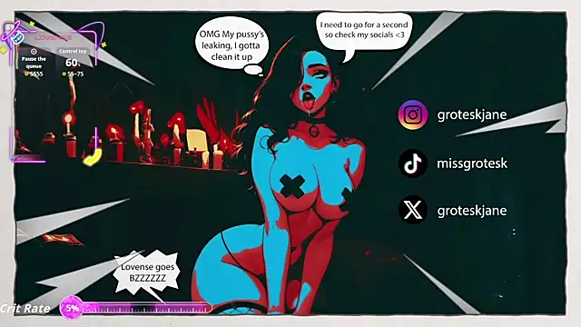 Snapshot of GroteskJane chatting on January 2026 10:35:01 PM GroteskJane online show from January 2026 10:35:01 PM