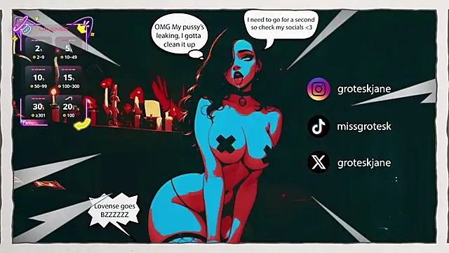 Snapshot of GroteskJane chatting on May 2026 06:03:01 PM GroteskJane online show from May 2026 06:03:01 PM