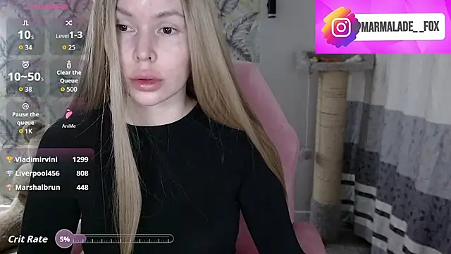 Marmalade Fox online show from March 2026 09:08:01 PM