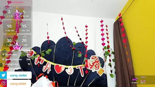 Snapshot of CurvyViolet chatting on February 2025 12:16:02 PM CurvyViolet online show from February 2025 12:16:02 PM