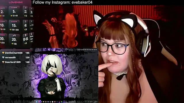 Snapshot of EveBaker04 chatting on March 2025 06:59:02 PM EveBaker04 online show from March 2025 06:59:02 PM