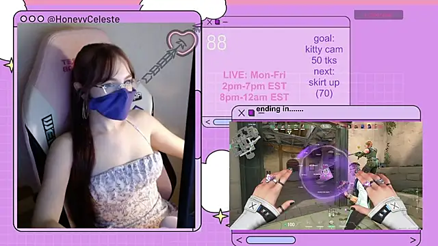 HoneyyCeleste online show from July 2026 07:04:01 PM