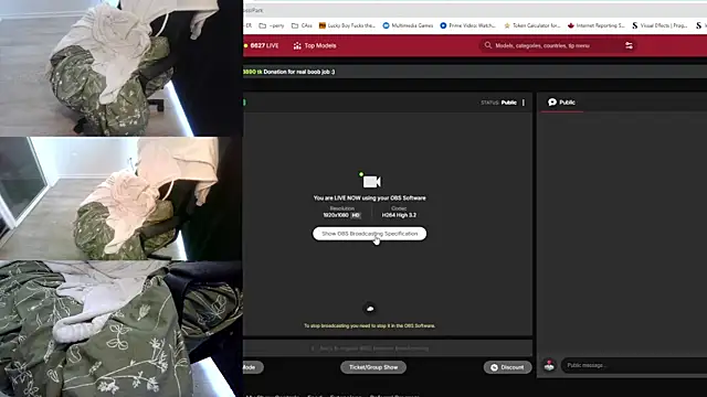 Snapshot of CassiPark chatting on October 2025 12:03:02 PM CassiPark online show from October 2025 12:03:02 PM