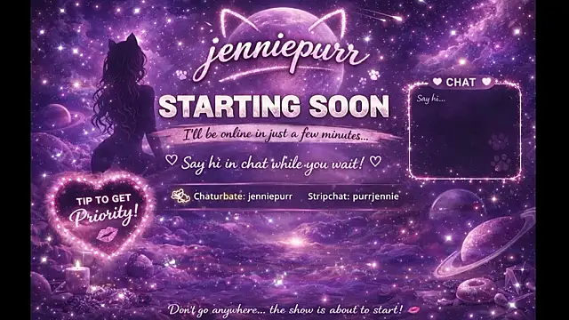 purrjennie online show from March 2026 11:15:01 PM