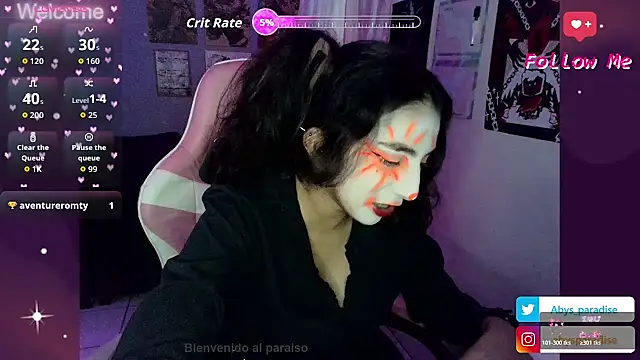 Snapshot of Abysparadise chatting on April 2026 12:41:01 AM Abysparadise online show from April 2026 12:41:01 AM