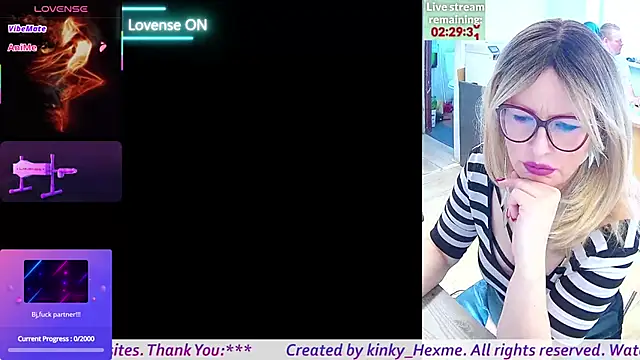 kinky Hexme online show from March 2026 10:01:01 AM